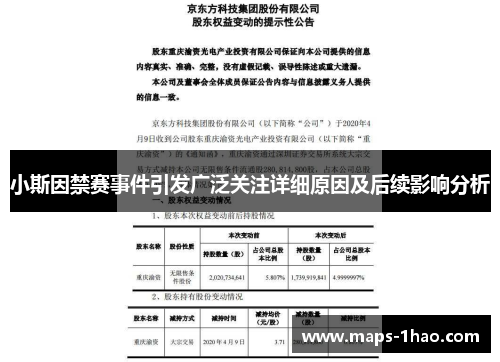 小斯因禁赛事件引发广泛关注详细原因及后续影响分析
